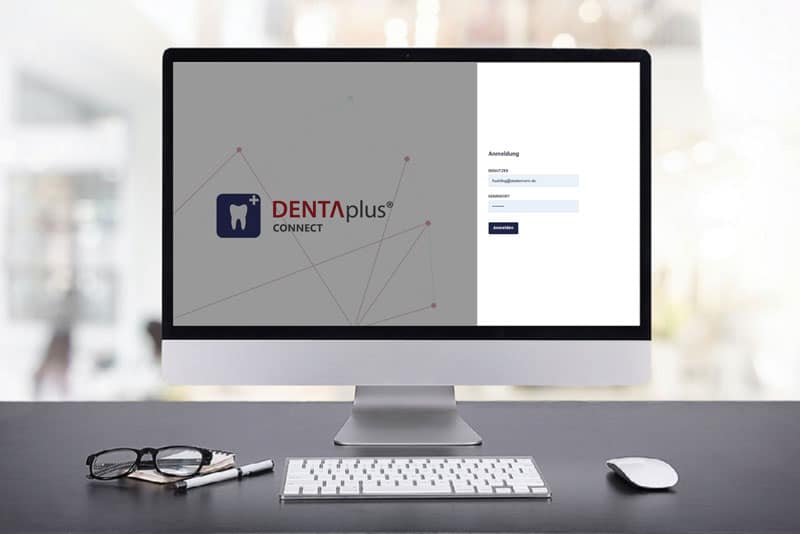 Anmeldung in DENTAplus Connect für die digitale Schnittstelle zwischen Zahnarztpraxis und Dentallabor