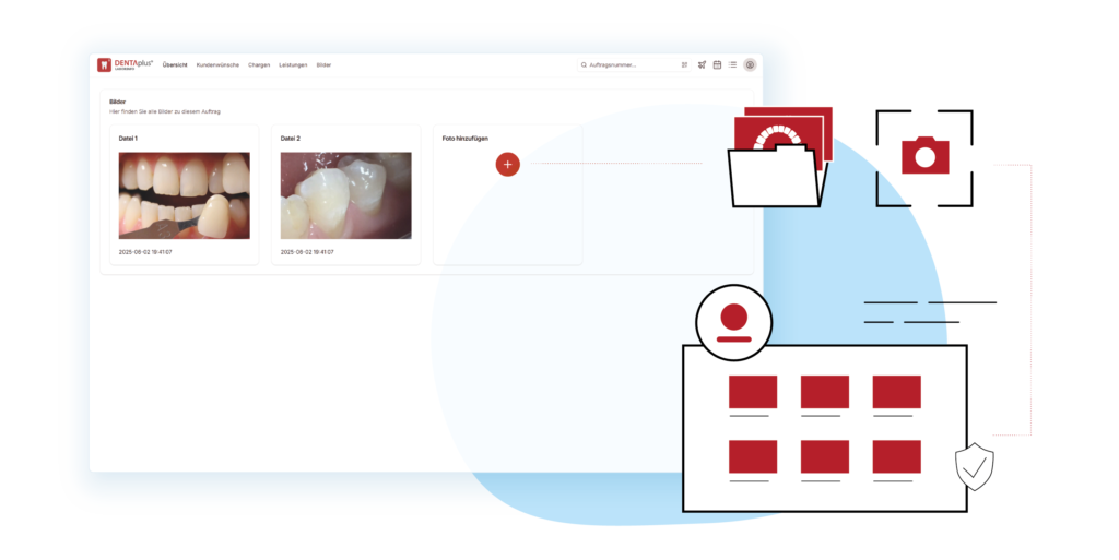 Alle Patientenbilder direkt als Zahntechnik in der digitalen Patientenakte einsehen